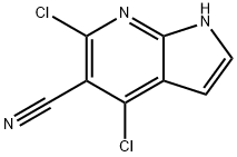 1H-Pyrrolo[2,3-b]pyridine-5-carbonitrile, 4,6-dichloro- Structure