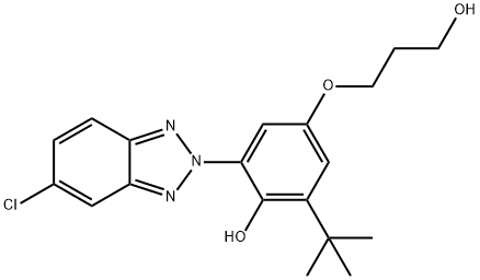 Phenol, 2-(5-chloro-2H-benzotriazol-2-yl)-6-(1,1-dimethylethyl)-4-(3-hydroxypropoxy)- 结构式