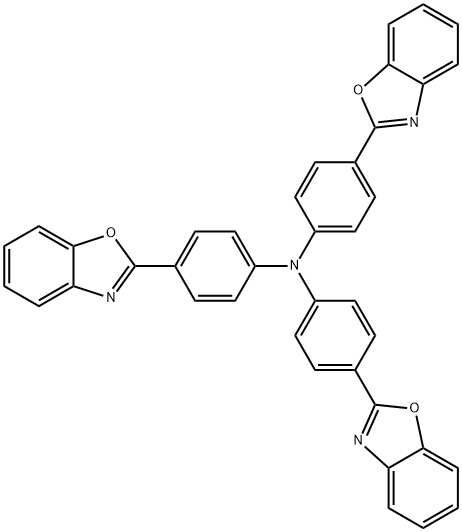 三(4-(苯并(D)恶唑-2-基)苯基)胺 结构式