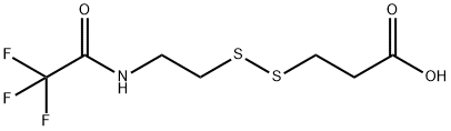 N-(2,2,2-Trifluoroacetyl)-3-[(2-aminoethyl)dithio]propanoic acid 化学構造式