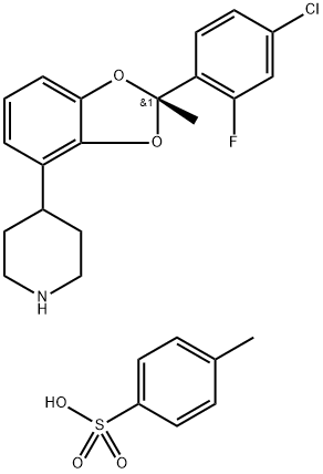 2401894-41-3 PIPERIDINE, 4-[(2S)-2-(4-CHLORO-2-FLUOROPHENYL)-2-METHYL-1,3-BENZODIOXOL-4-YL]-, COMPD. WITH 4-METHY