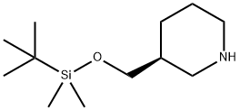 Piperidine, 3-[[[(1,1-dimethylethyl)dimethylsilyl]oxy]methyl]-, (3S)- Structure