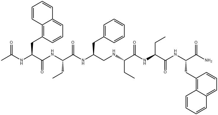Ac-1-Nal-Abu-Phe-psi(CH2NH)Abu-Abu-1-Nal-NH2,240811-12-5,结构式