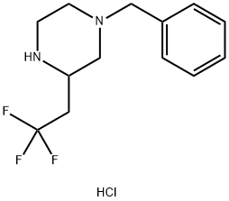 1-Benzyl-3-(2,2,2-trifluoro-ethyl)-piperazine dihydrochloride 结构式