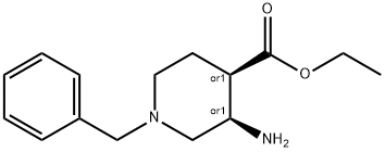 cis-3-Amino-1-benzyl-piperidine-4-carboxylic acid ethyl ester 结构式