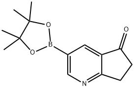 5-Oxo-6,7-dihydro-5H-[1]pyrindine-3-boronic acid pinacol ester 结构式