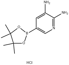 5-(4,4,5,5-Tetramethyl-[1,3,2]dioxaborolan-2-yl)-pyridine-2,3-diamine dihydrochloride 结构式
