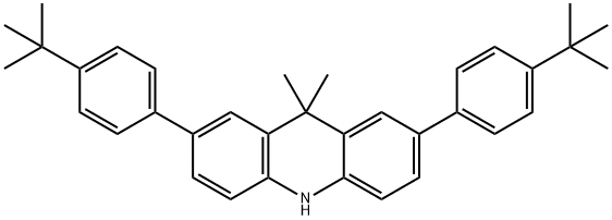 Acridine, 2,7-bis[4-(1,1-dimethylethyl)phenyl]-9,10-dihydro-9,9-dimethyl- 结构式