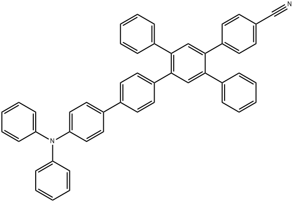 [1,1':4',1'':4'',1'''-Quaterphenyl]-4-carbonitrile, 4'''-(diphenylamino)-2',5'-diphenyl- Struktur
