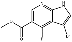 1H-Pyrrolo[2,3-b]pyridine-5-carboxylic acid, 3-bromo-4-fluoro-, methyl ester Structure