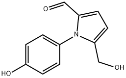1H-Pyrrole-2-carboxaldehyde, 5-(hydroxymethyl)-1-(4-hydroxyphenyl)- 化学構造式