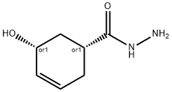 cis-5-Hydroxy-cyclohex-3-enecarboxylic acid hydrazide Struktur