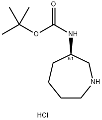 (R)-tert-butyl azepan-3-ylcarbamate hydrochloride, 2411591-22-3, 结构式