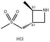 (2R,3S)-2-methyl-3-(methylsulfonylmethyl)azetidine hydrochloride Struktur