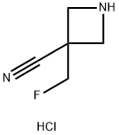 3-(氟甲基)氮杂环丁烷-3-甲腈盐酸盐, 2411639-67-1, 结构式