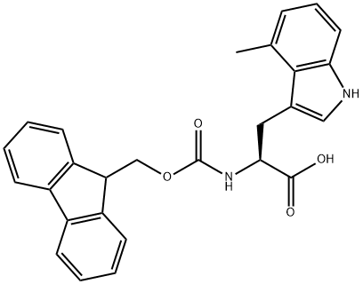 L-Tryptophan, N-[(9H-fluoren-9-ylmethoxy)carbonyl]-4-methyl- Structure