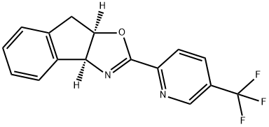 (3aS,8aR)-2-(5-(trifluoromethyl)pyridin-2-yl)-8,8a-dihydro-3aH-indeno[1,2-d]oxazole 化学構造式