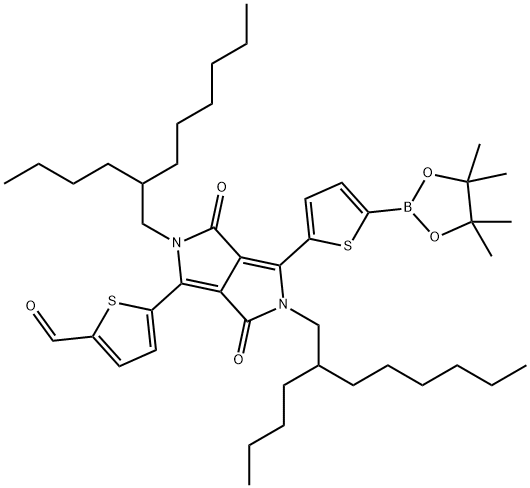 2412648-26-9 2-Thiophenecarboxaldehyde, 5-[2,5-bis(2-butyloctyl)-2,3,5,6-tetrahydro-3,6-dioxo-4-[5-(4,4,5,5-tetramethyl-1,3,2-dioxaborolan-2-yl)-2-thienyl]pyrrolo[3,4-c]pyrrol-1-yl]-