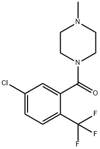 (5-Chloro-2-(trifluoromethyl)phenyl)(4-methylpiperazin-1-yl)methanone Struktur