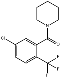 (5-Chloro-2-(trifluoromethyl)phenyl)(piperidin-1-yl)methanone 化学構造式
