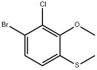 (4-Bromo-3-chloro-2-methoxyphenyl)(methyl)sulfane Struktur