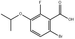 6-Bromo-2-fluoro-3-isopropoxybenzoic acid 化学構造式