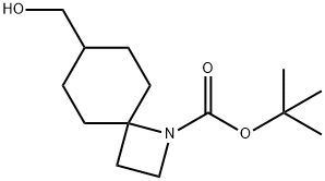 1-Azaspiro[3.5]nonane-1-carboxylic acid, 7-(hydroxymethyl)-, 1,1-dimethylethyl ester Struktur