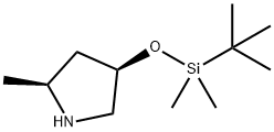 Pyrrolidine, 4-[[(1,1-dimethylethyl)dimethylsilyl]oxy]-2-methyl-, (2S,4R)- Structure