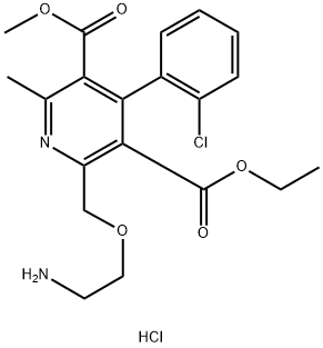 3-Ethyl 5-methyl 2-[(2-aminoethoxy)methyl]-4-(2-chlorophenyl)-6-methylpyridine-3,5-dicarboxylate Hydrochloride Salt Structure