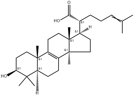 3β-Hydroxylanosta-8,24-dien-21-oic acid Struktur
