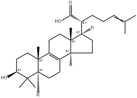 3β-ヒドロキシ-5α-ラノスタ-8,24-ジエン-21-酸 化学構造式