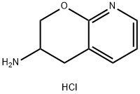 2H-Pyrano[2,3-b]pyridin-3-amine, 3,4-dihydro-, hydrochloride (1:2) 结构式