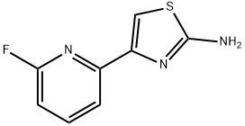 4-(6-氟吡啶-2-基)噻唑-2-胺 结构式
