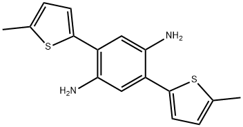 2,5-双(5-甲基噻吩-2-基)苯-1,4-二胺 结构式
