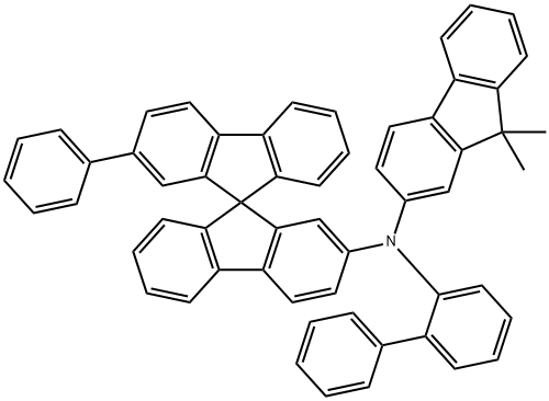 9,9'-Spirobi[9H-fluoren]-2-amine, N-[1,1'-biphenyl]-2-yl-N-(9,9-dimethyl-9H-fluoren-2-yl)-2'-phenyl- Structure