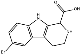 1H-Pyrido[3,4-b]indole-1-carboxylic acid, 6-bromo-2,3,4,9-tetrahydro- 化学構造式