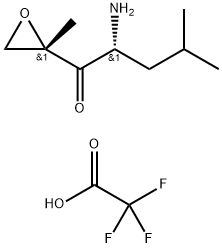 1-Pentanone, 2-amino-4-methyl-1-[(2S)-2-methyl-2-oxiranyl]-, (2R)-rel-, 2,2,2-trifluoroacetate (1:1) Structure