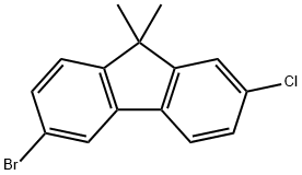 6-溴-2-氯-9,9-二甲基-9H-芴 结构式