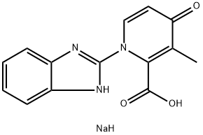 2-Pyridinecarboxylic acid, 1-(1H-benzimidazol-2-yl)-1,4-dihydro-3-methyl-4-oxo-, sodium salt (1:1) Structure