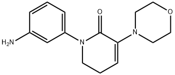 2(1H)-Pyridinone, 1-(3-aminophenyl)-5,6-dihydro-3-(4-morpholinyl)- Structure