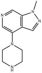 1H-Pyrazolo[3,4-c]pyridine, 1-methyl-4-(1-piperazinyl)- Struktur