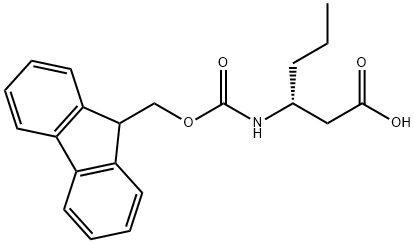 (R)-3-9((9H-芴-9-基)甲氧基)羰基)氨基)己酸, 244227-62-1, 结构式