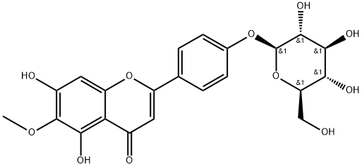 Hispidulin 4'-O-β-D-glucopyranoside Struktur
