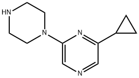 Pyrazine, 2-cyclopropyl-6-(1-piperazinyl)-,2443965-43-1,结构式