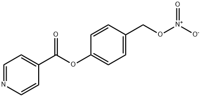 4-Pyridinecarboxylic acid, 4-[(nitrooxy)methyl]phenyl ester 化学構造式