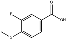 3-氟-4-(甲硫基)苯甲酸, 244606-32-4, 结构式