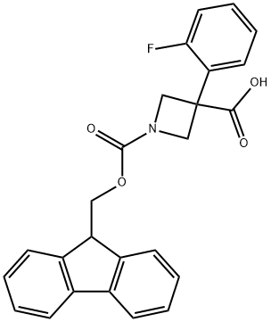 1-(((9H-fluoren-9-yl)methoxy)carbonyl)-3-(2-fluorophenyl)azetidine-3-carboxylic acid,2453323-18-5,结构式