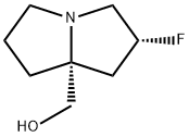 1H-Pyrrolizine-7a(5H)-methanol, 2-fluorotetrahydro-, (2R,7aR)- Structure