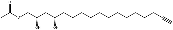 16-Heptadecyne-1,2,4-triol, 1-acetate, (2S,4S)- Structure