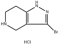 1H-Pyrazolo[4,3-c]pyridine, 3-bromo-4,5,6,7-tetrahydro-, hydrochloride (1:2) Struktur